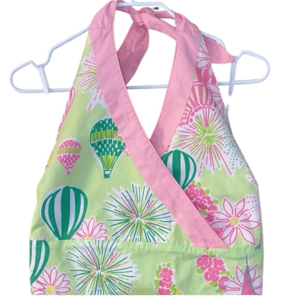 Lilly Pulitzer Derby Days Halter Dress Size 7 White Label - Picture 3 of 7